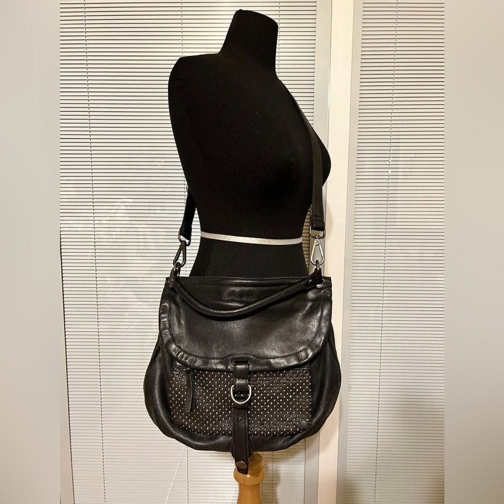 Rocker REVEL RNY New York Black Leather Studded Handbag ROCK & ROLL